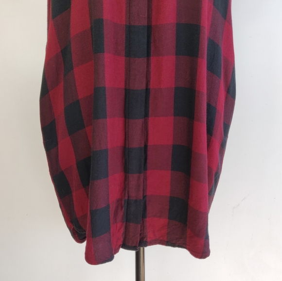 Madewell Buffalo Plaid Red Black Dress - Picture 6 of 8